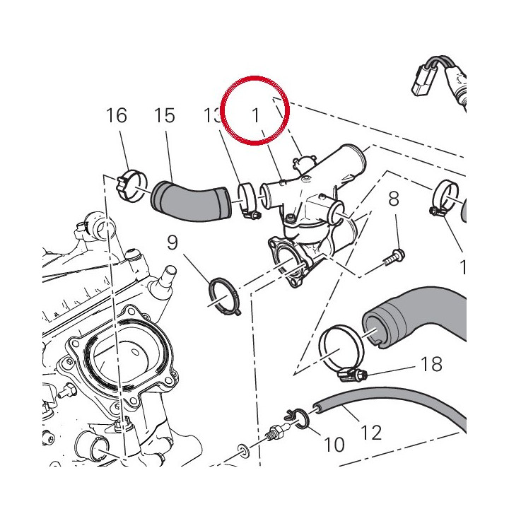 Gicleur ensemble 55320122A — réf. 55320122A | Ducati Store