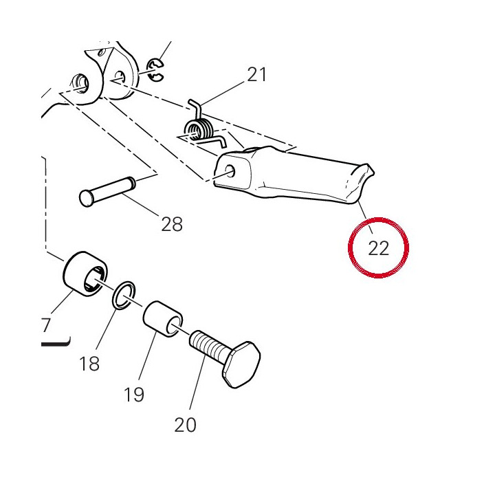 Repose-Pieds gauche — réf. 46410541B | Ducati Store