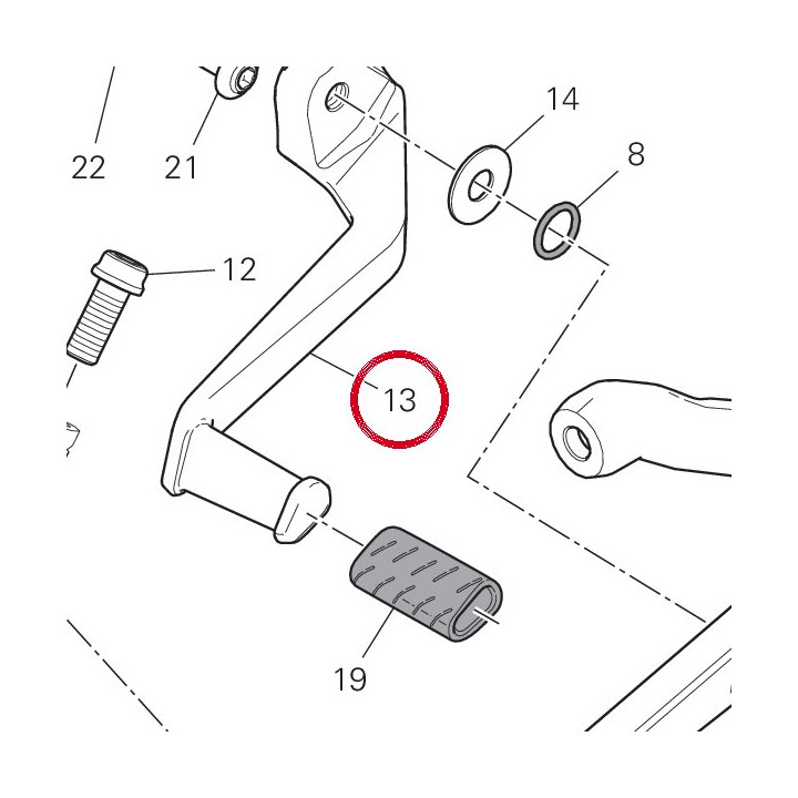 Levier de commande — réf. 45612092BA | Ducati Store