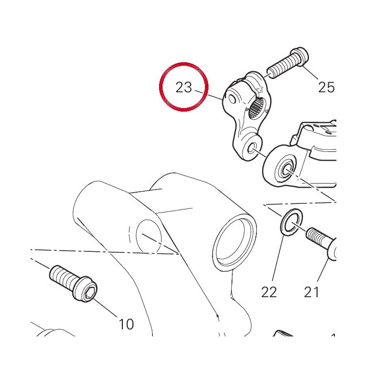 Levier commande cangement — réf. 45612101AA | Ducati Store