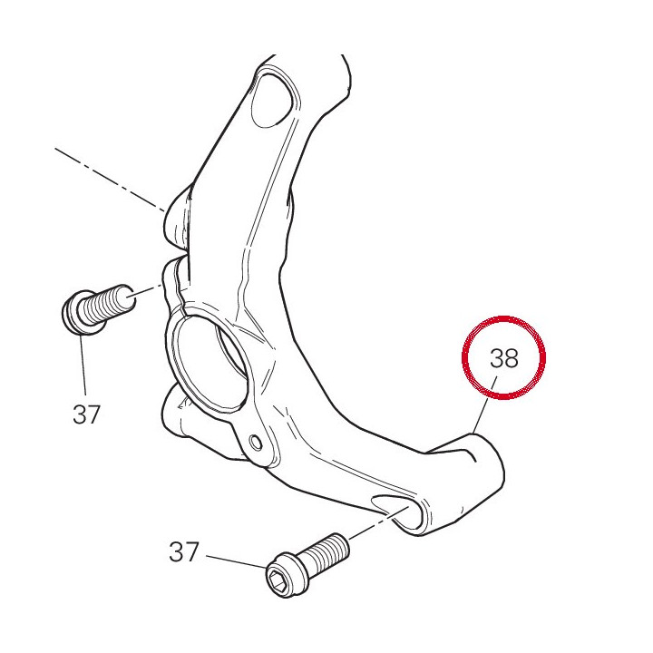 Support droit 8291E071AA — réf. 8291E071AA | Ducati Store