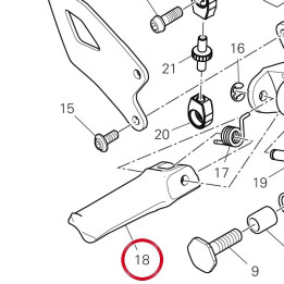 Repose-Pieds droit 46410531B — réf. 46410531B | Ducati Store
