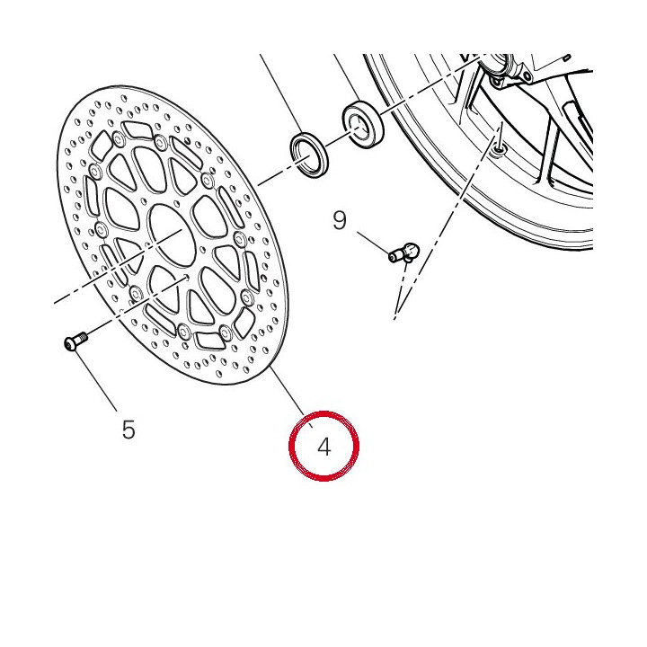 Disque frein avant 49240851A — réf. 49240851A | Ducati Store