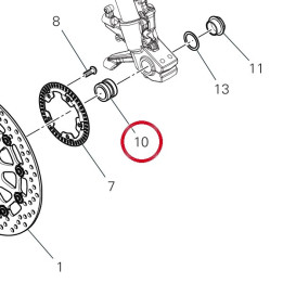 Entretoise gauche. — réf. 71413271AA | Ducati Store