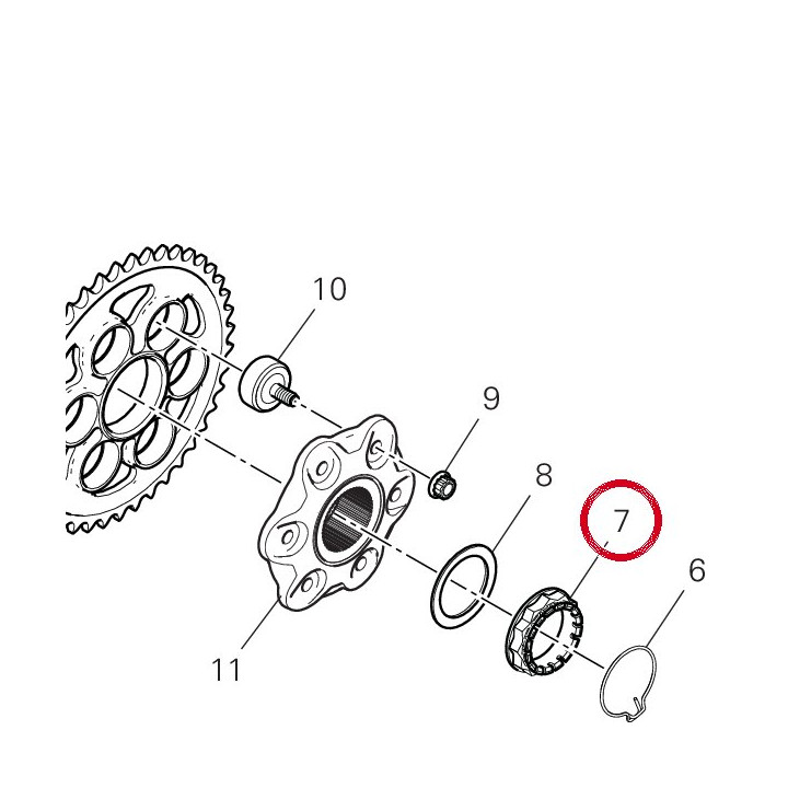 Ecrou 75012072AA — réf. 75012072AA | Ducati Store