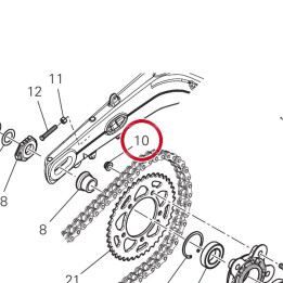 Écrou à embase M10X1 — réf. 74810461A | Ducati Store