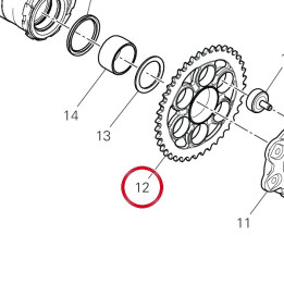 Couronne D43 49411852AA — réf. 49411852AA | Ducati Store