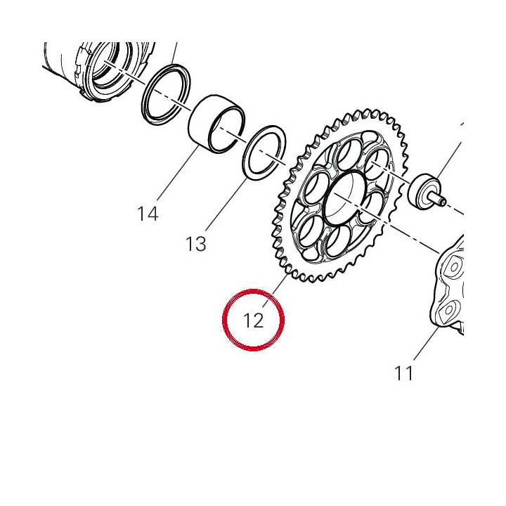 Couronne D43 49411852AA — réf. 49411852AA | Ducati Store