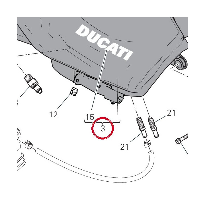 R╘servoir rouge 58612931AB — réf. 58612931AB | Ducati Store