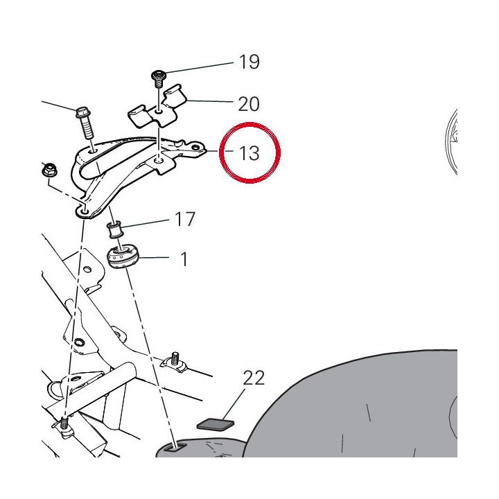 Equerre 8301J211AA — réf. 8301J211AA | Ducati Store