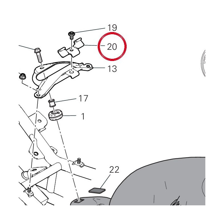 Equerre 8301H801AA — réf. 8301H801AA | Ducati Store