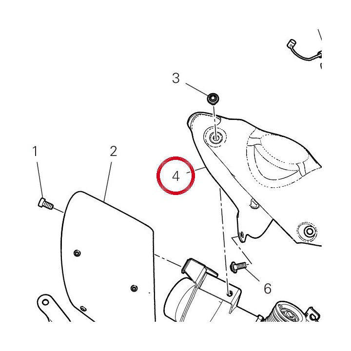 Calotte droit supérieur — réf. 46017081AA | Ducati Store
