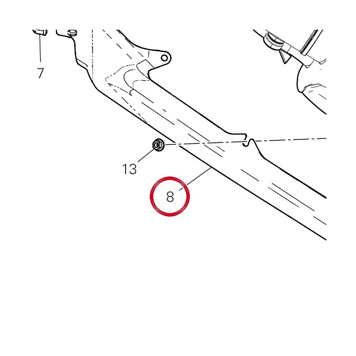 Calotte droit 46017071BA — réf. 46017071BA | Ducati Store