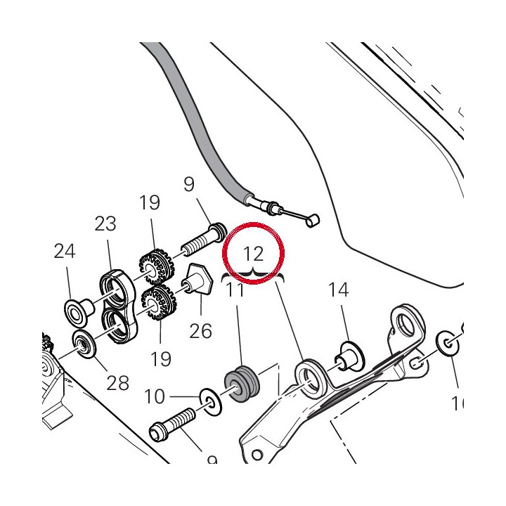 Bride avant 830P6513BA — réf. 830P6513BA | Ducati Store