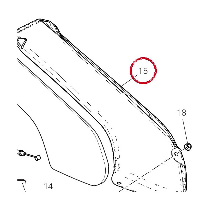 Calotte gauche 46017091AA — réf. 46017091AA | Ducati Store