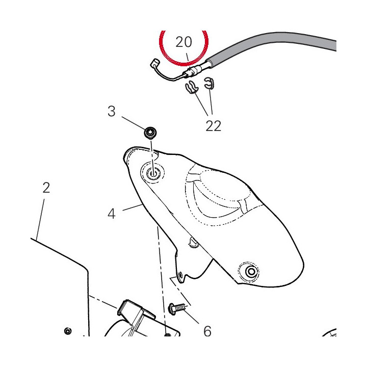 Câble soupape échappement — réf. 73210812A | Ducati Store