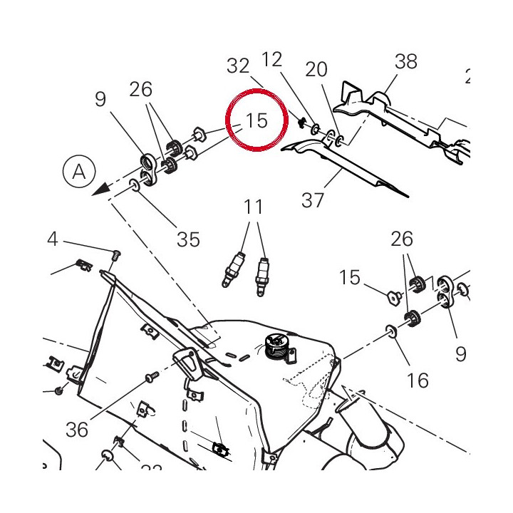 Entretoise 71011491A — réf. 71011491A | Ducati Store