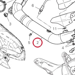Tuyau échappement — réf. 57012147AA | Ducati Store