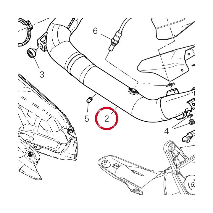 Tuyau échappement — réf. 57012147AA | Ducati Store