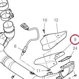 Pare-Chaleur horizontal — réf. 46015331BA | Ducati Store
