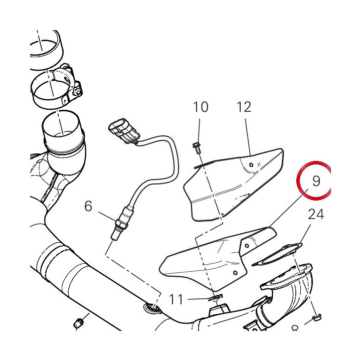 Pare-Chaleur horizontal — réf. 46015331BA | Ducati Store