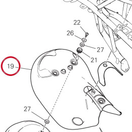 Pare-Chaleur supérieur — réf. 4601B331B | Ducati Store