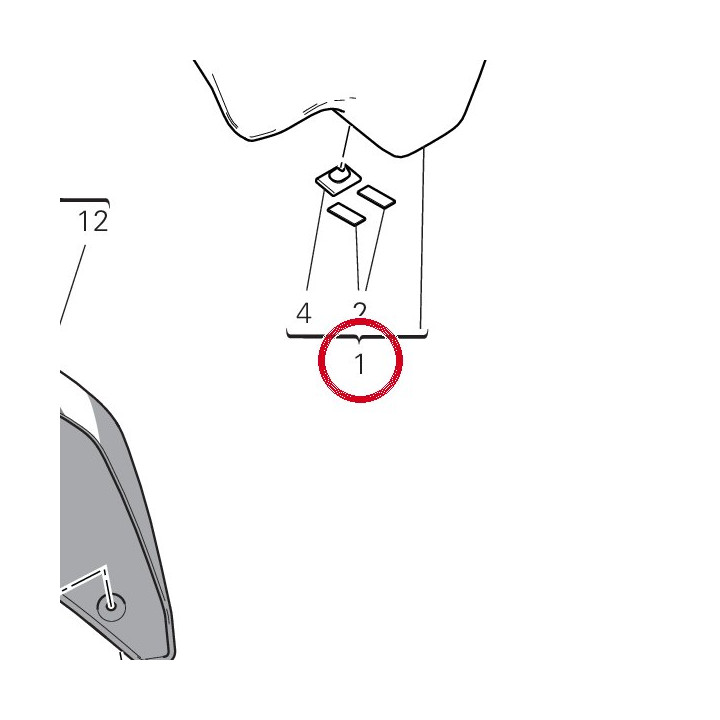 Selle passager 595P6401AB — réf. 595P6401AB | Ducati Store