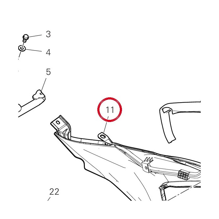 Calotte gauche 46016301B — réf. 46016301B | Ducati Store