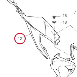 Calotte droit 46016311B — réf. 46016311B | Ducati Store