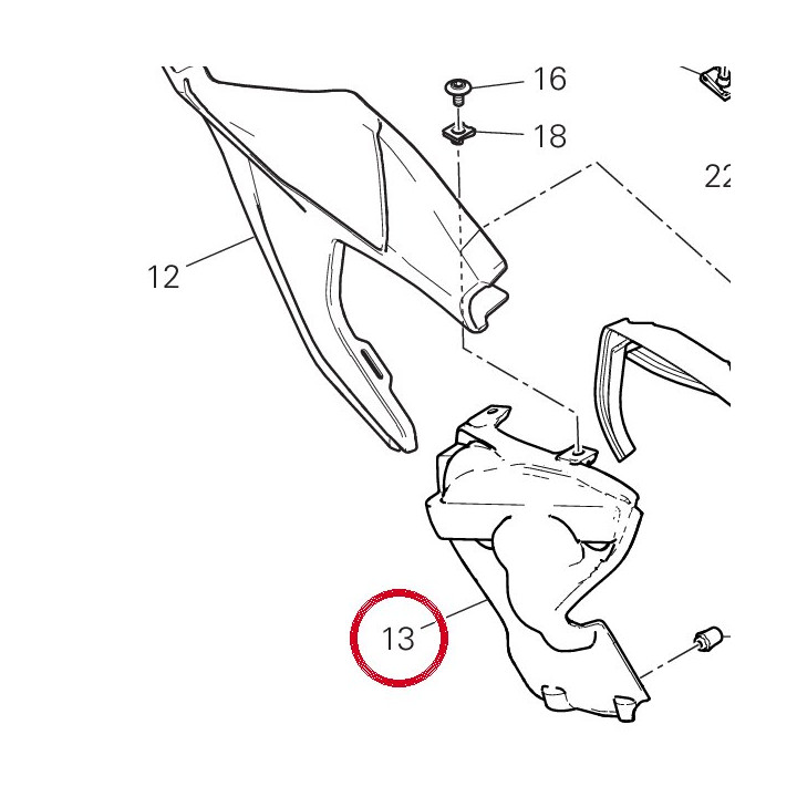 Pare-Chaleur droit 46016401B — réf. 46016401B | Ducati Store