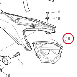Pare-Chaleur gauche — réf. 46016412A | Ducati Store