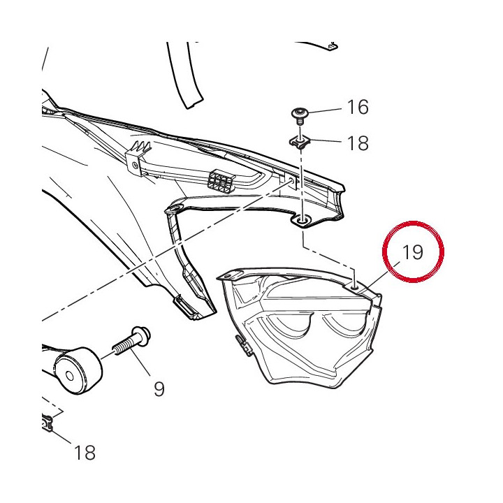 Pare-Chaleur gauche — réf. 46016412A | Ducati Store