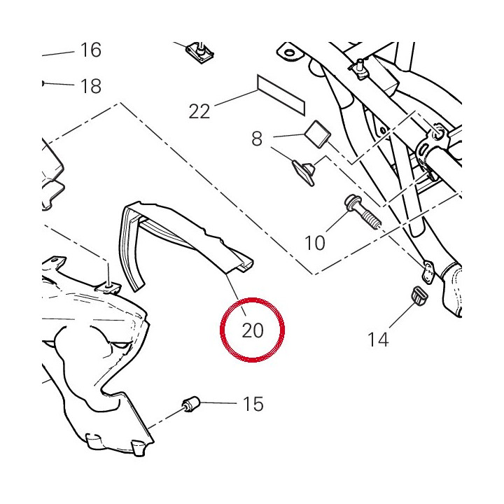 Joint droit 79110951A — réf. 79110951A | Ducati Store