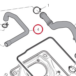 Tuyau verticale 87611121A — réf. 87611121A | Ducati Store