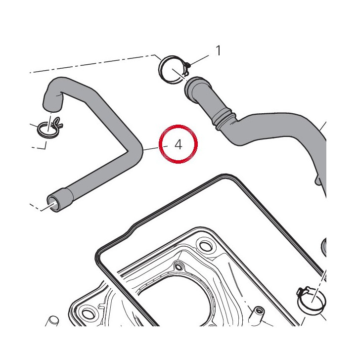 Tuyau verticale 87611121A — réf. 87611121A | Ducati Store