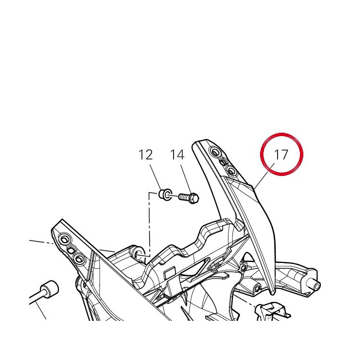 Support feu avant — réf. 8291I393AA | Ducati Store