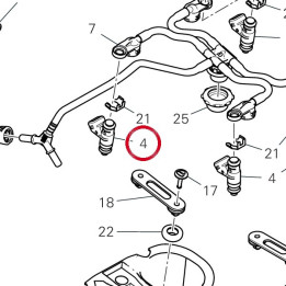 Injector supérieur 28040471B — réf. 28040471B | Ducati Store