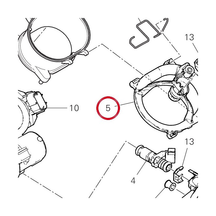 Support injecteur supérieur — réf. 13510601A | Ducati Store