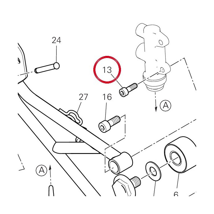 Vis tcei M6X18 77150668B — réf. 77150668B | Ducati Store
