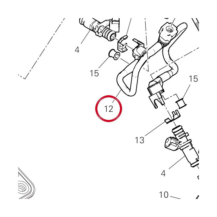 Tour parcours tuyaux — réf. 59027971A | Ducati Store