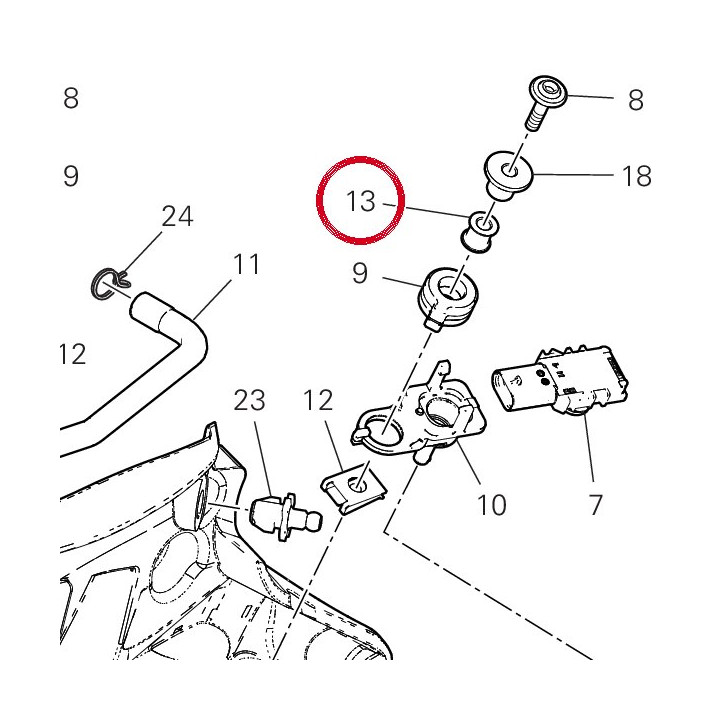 Entretoise 7131D281A — réf. 7131D281A | Ducati Store