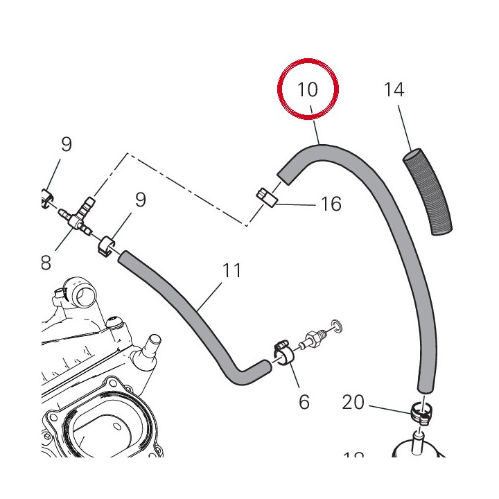 Tuyau 93511751A — réf. 93511751A | Ducati Store