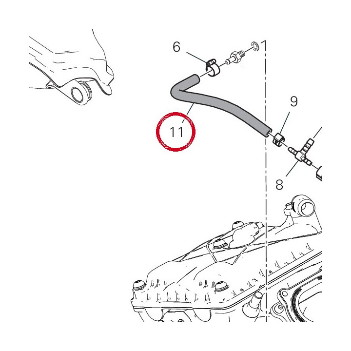 Tuyau 93510081A — réf. 93510081A | Ducati Store