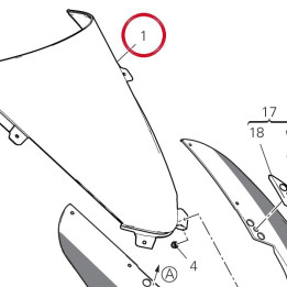 Pare-Brise 48711071A — réf. 48711071A | Ducati Store