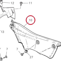 Couvercle capot gauche — réf. 4601H651AA | Ducati Store