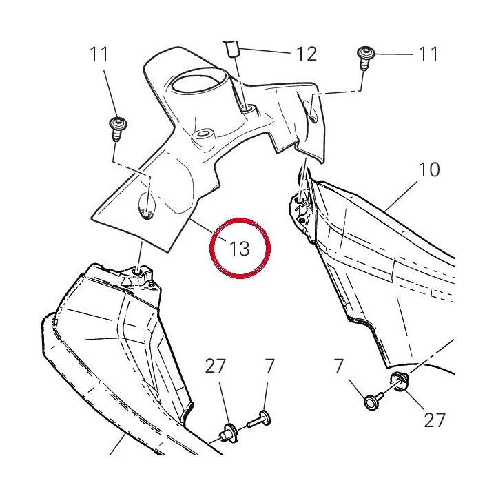 Protection central 46014962C — réf. 46014962C | Ducati Store