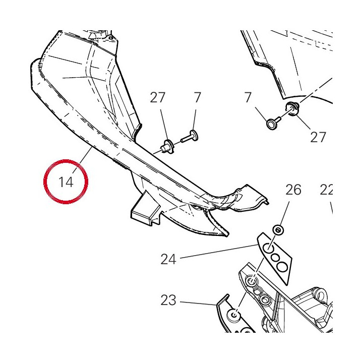 Couvercle capot droite — réf. 4601H641AA | Ducati Store