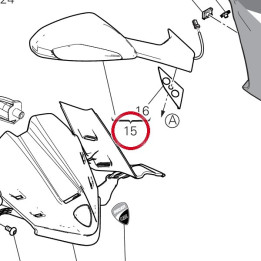 Rétroviseur droit 523S0655A — réf. 523S0655A | Ducati Store