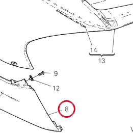 Carene inférieure droite — réf. 48013772AB | Ducati Store