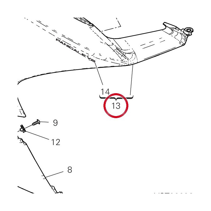 Carene supérieure droite — réf. 4801A861AB | Ducati Store